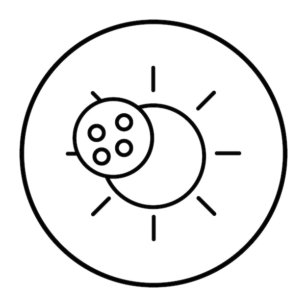 Ilustración vectorial del eclipse