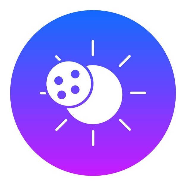 Ilustración vectorial del eclipse