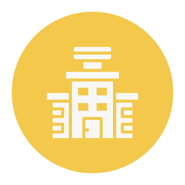 Ilustración vectorial del edificio del hotel