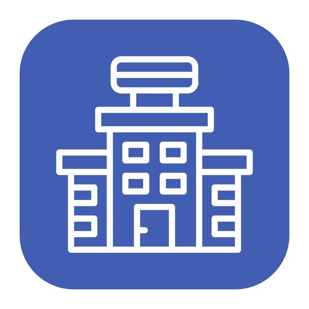Ilustración vectorial del edificio del hotel