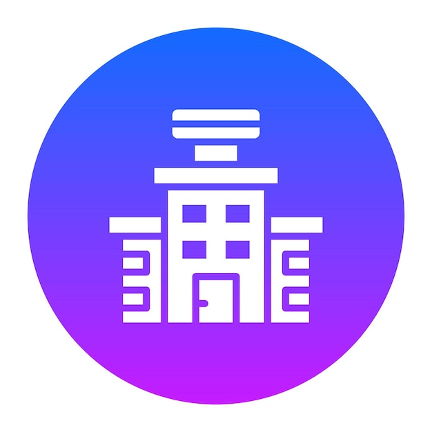 Ilustración vectorial del edificio del hotel
