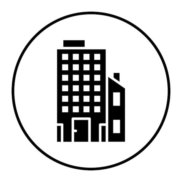 Ilustración vectorial de edificios de oficinas