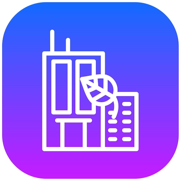 Ilustración vectorial de edificios verdes