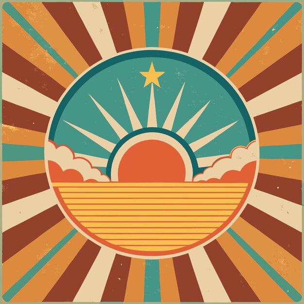 Ilustración vectorial editable de fondo retro vintage