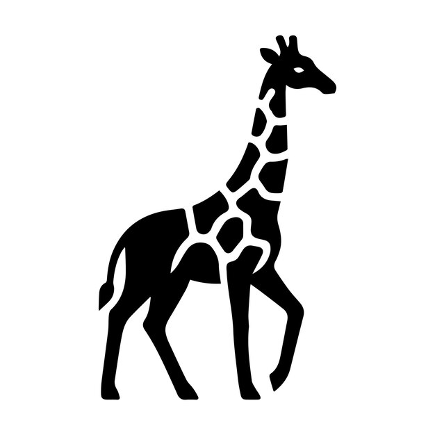 Vector ilustración vectorial editable de la silueta de la jirafa camelopard