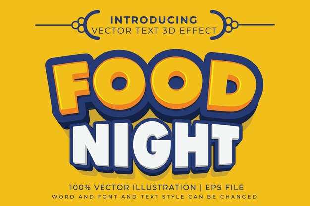 Ilustración vectorial de efecto de texto 3D editable eps 10