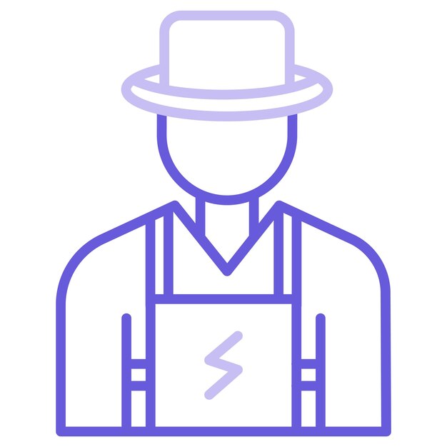 Ilustración vectorial del electricista