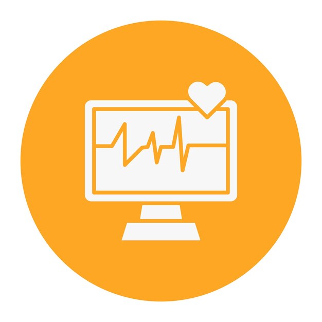Ilustración vectorial del electrocardiograma