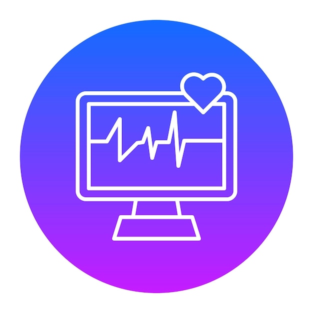Ilustración vectorial del electrocardiograma