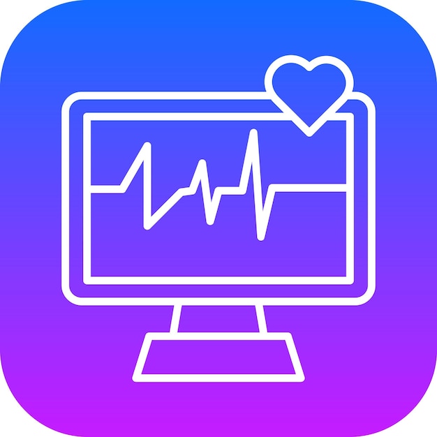 Ilustración vectorial del electrocardiograma