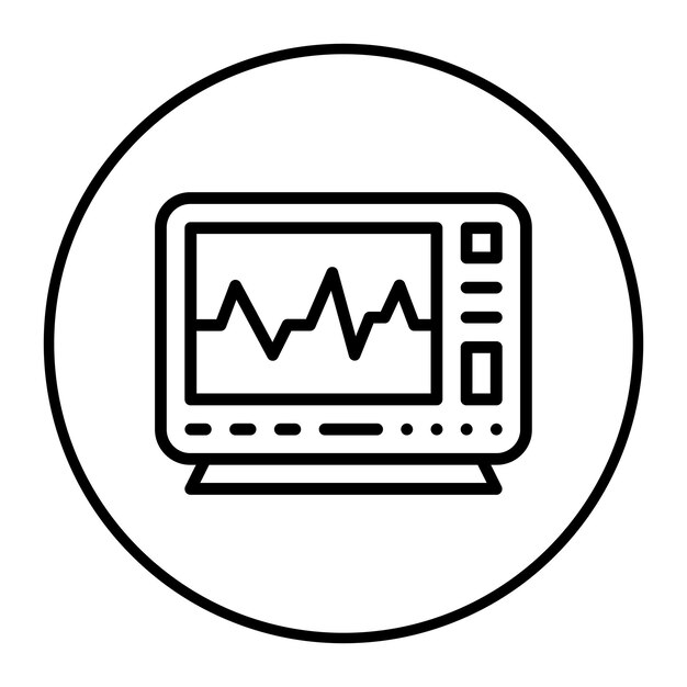 Ilustración vectorial del electrocardiograma