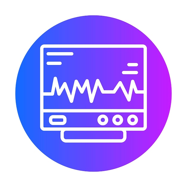 Ilustración vectorial del electrocardiograma
