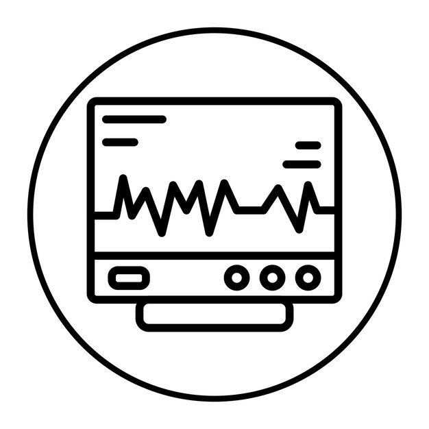 Ilustración vectorial del electrocardiograma