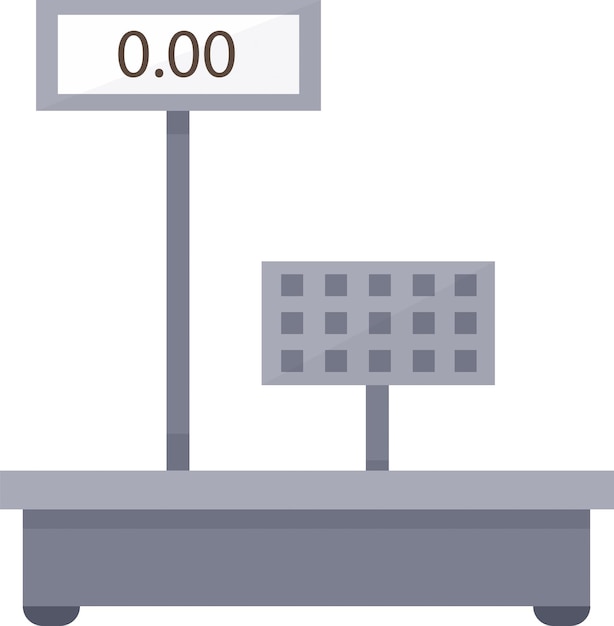 Ilustración vectorial electrónica de la escala de ponderación de la tienda