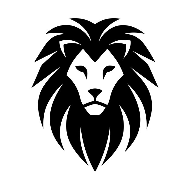 Ilustración vectorial elegante del logotipo de la cabeza de león