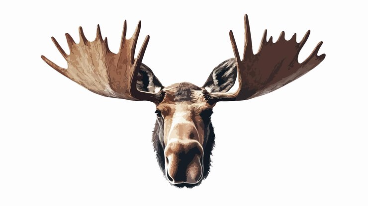 Vector ilustración vectorial elegante de las tarjetas de moose place en fondo blanco
