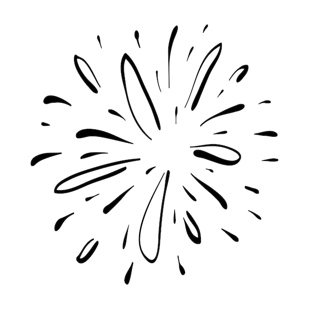 Ilustración vectorial del elemento estallido de estrellas