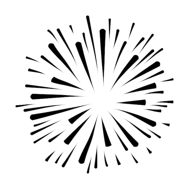 Ilustración vectorial del elemento estallido de estrellas