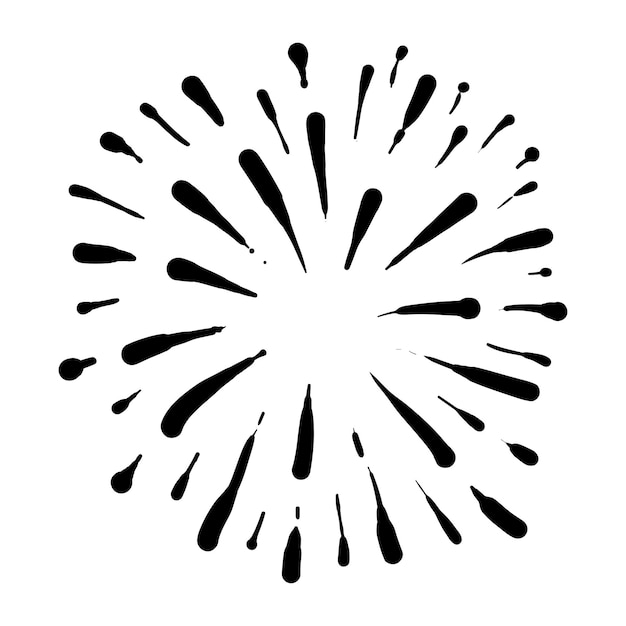 Ilustración vectorial del elemento estallido de estrellas