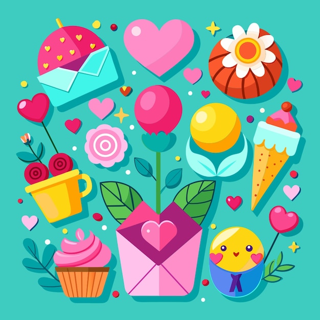 Ilustración vectorial del elemento valentino