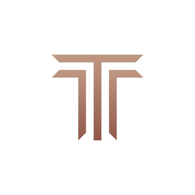 Ilustración vectorial de los elementos de la plantilla del diseño del icono de la letra T