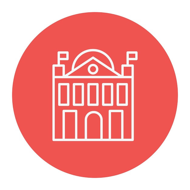 Ilustración vectorial de la embajada