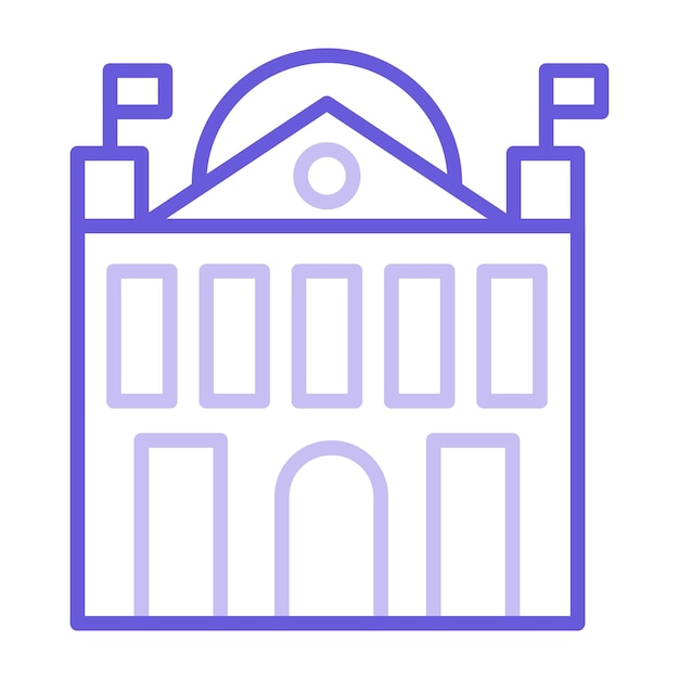 Ilustración vectorial de la embajada