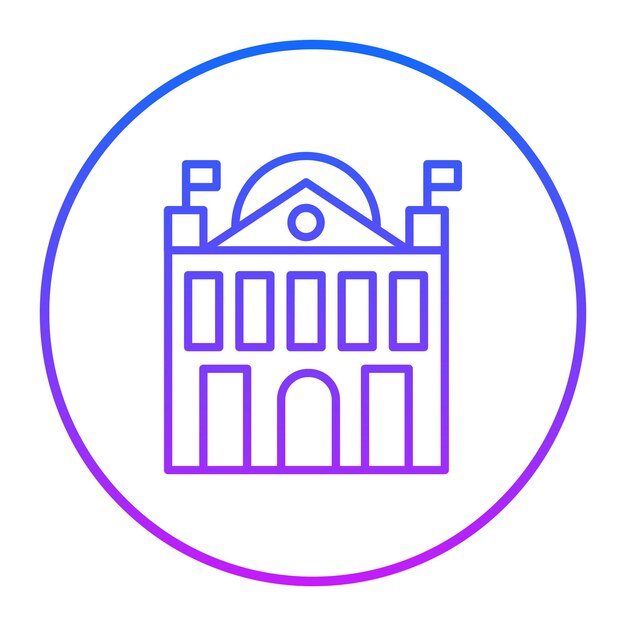Ilustración vectorial de la embajada
