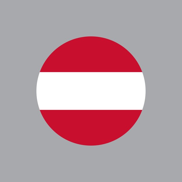 Ilustración vectorial del emblema redondo de la bandera de Austria