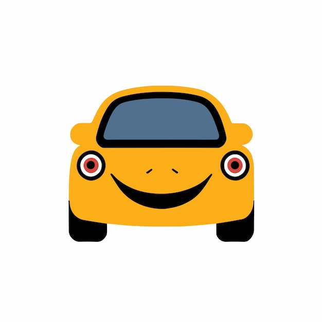 Vector ilustración vectorial del emoji del coche