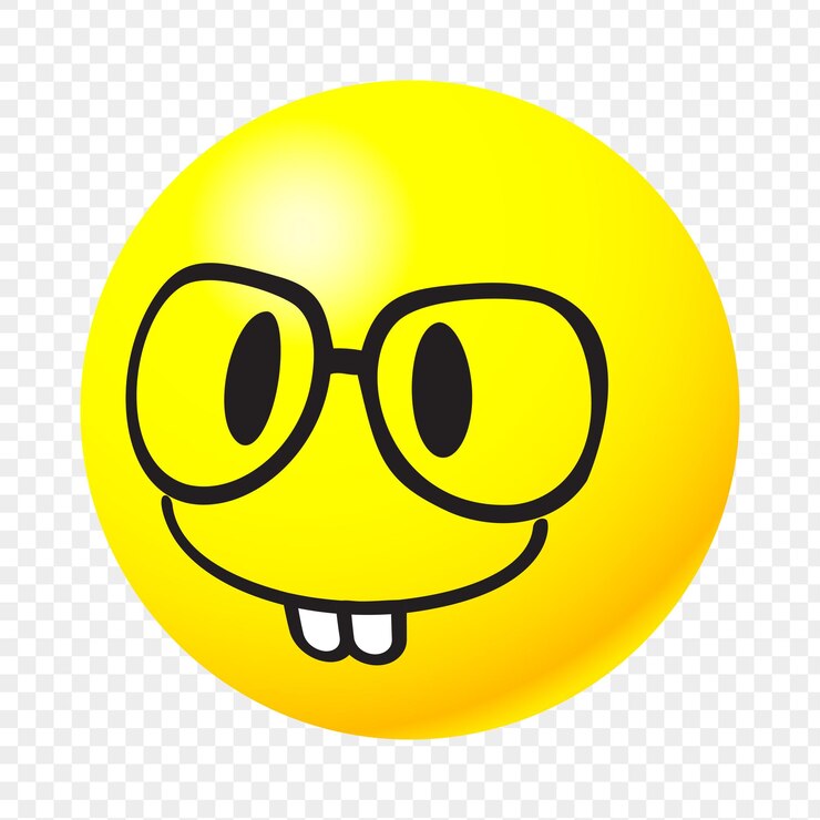 Vector ilustración vectorial de emoji feliz amarillo 3d en un fondo transparente