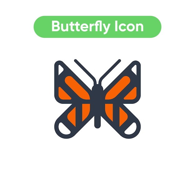 Ilustración vectorial de emojis de mariposa Icono vectorial del mariposa