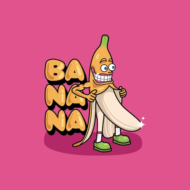 Ilustración vectorial de emoticones de plátano