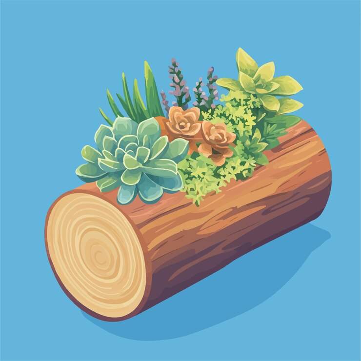 Vector ilustración vectorial del encantador arreglo de las suculentas del desierto creativas