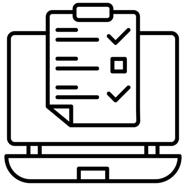 Ilustración vectorial de encuestas en línea