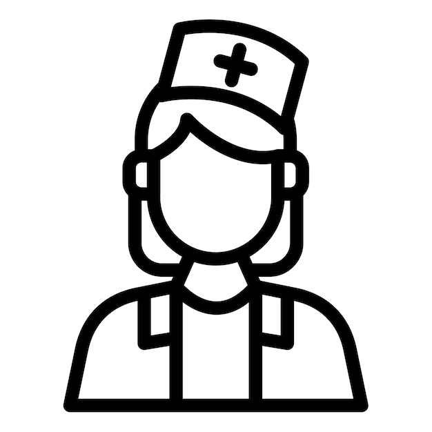 Ilustración vectorial de la enfermera femenina