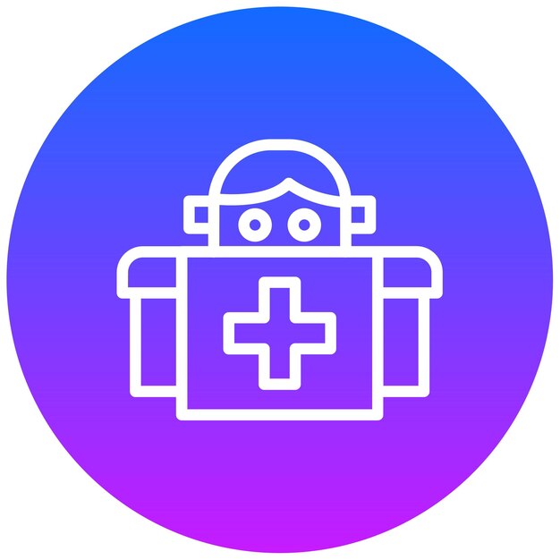 Ilustración vectorial de la enfermera robótica