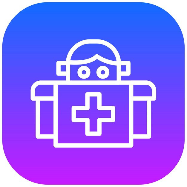 Ilustración vectorial de la enfermera robótica