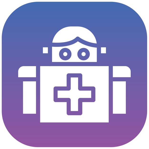 Ilustración vectorial de la enfermera robótica