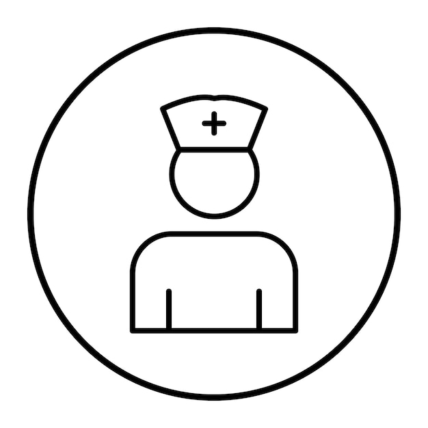 Ilustración vectorial de la enfermera