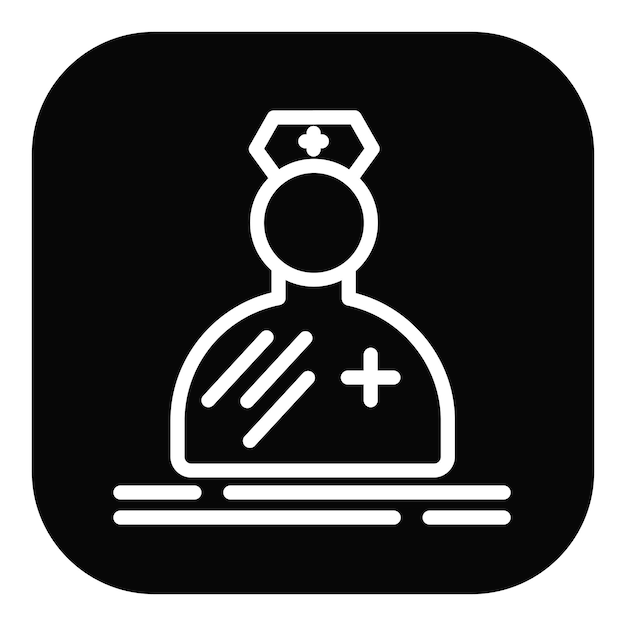 Ilustración vectorial de la enfermera