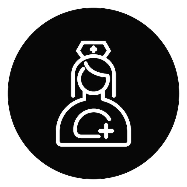 Ilustración vectorial de la enfermera