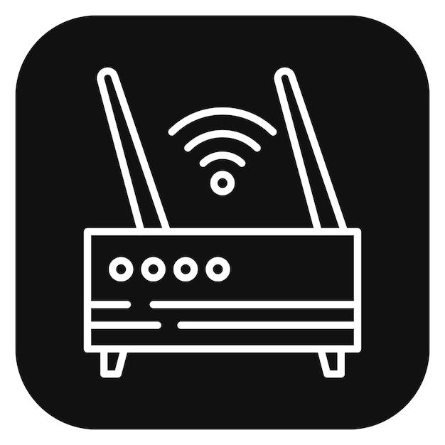 Vector ilustración vectorial del enrutador wi-fi