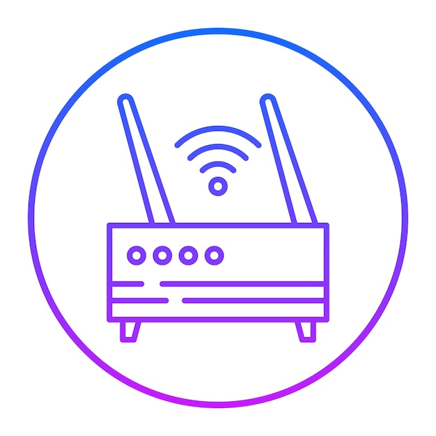 Ilustración vectorial del enrutador Wi-Fi