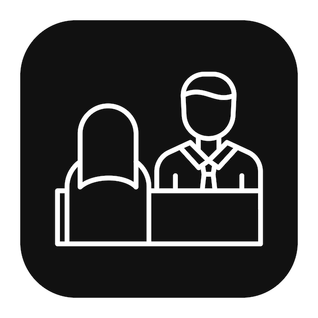 Ilustración vectorial de la entrevista