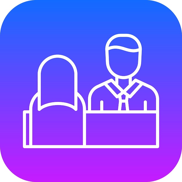 Ilustración vectorial de la entrevista