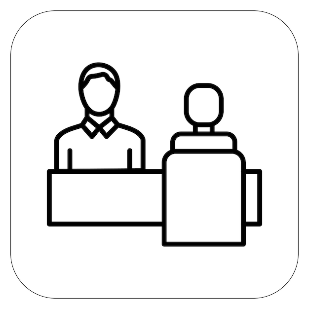 Ilustración vectorial de la entrevista