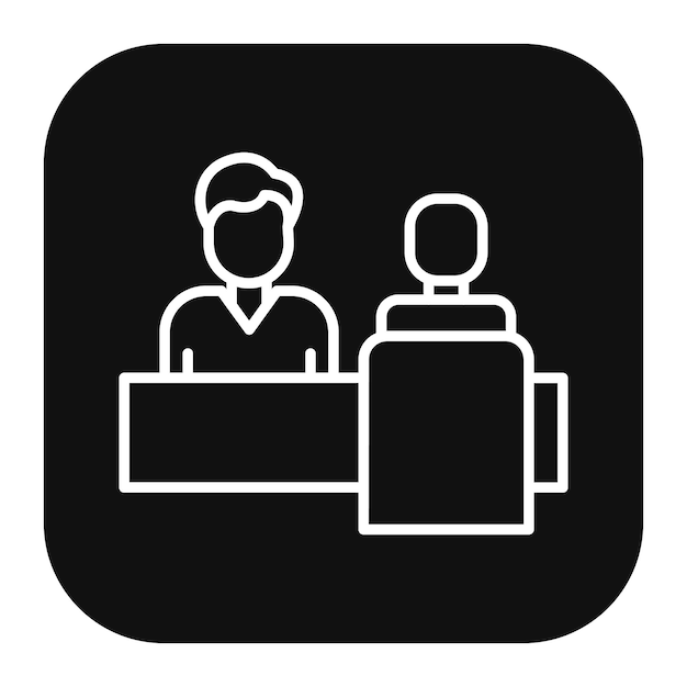 Ilustración vectorial de la entrevista