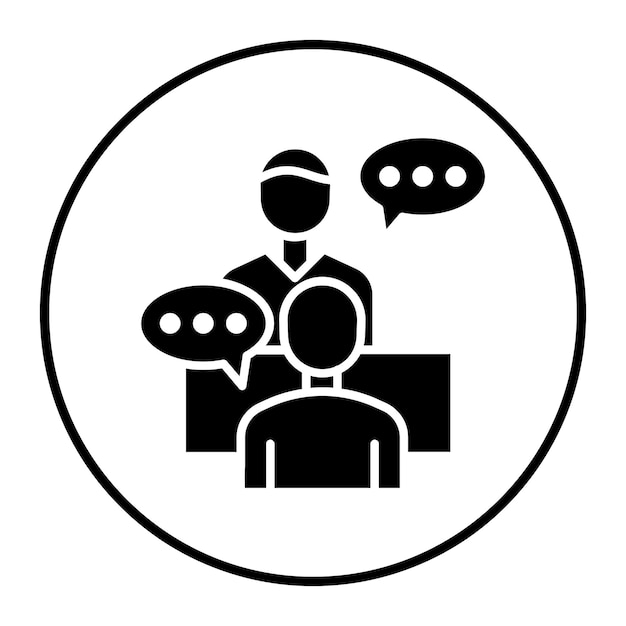 Ilustración vectorial de la entrevista
