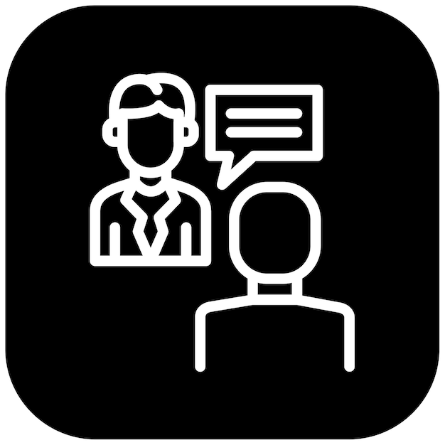 Ilustración vectorial de la entrevista